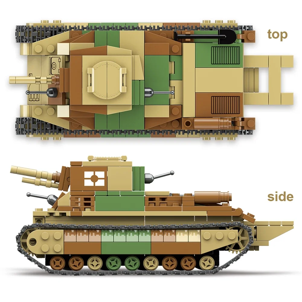 528PCS Military Series Type 89 I-GO Medium Tank Building Blocks Japan Middle Tank Bricks Weapons Soldiers Children Toys Gifts