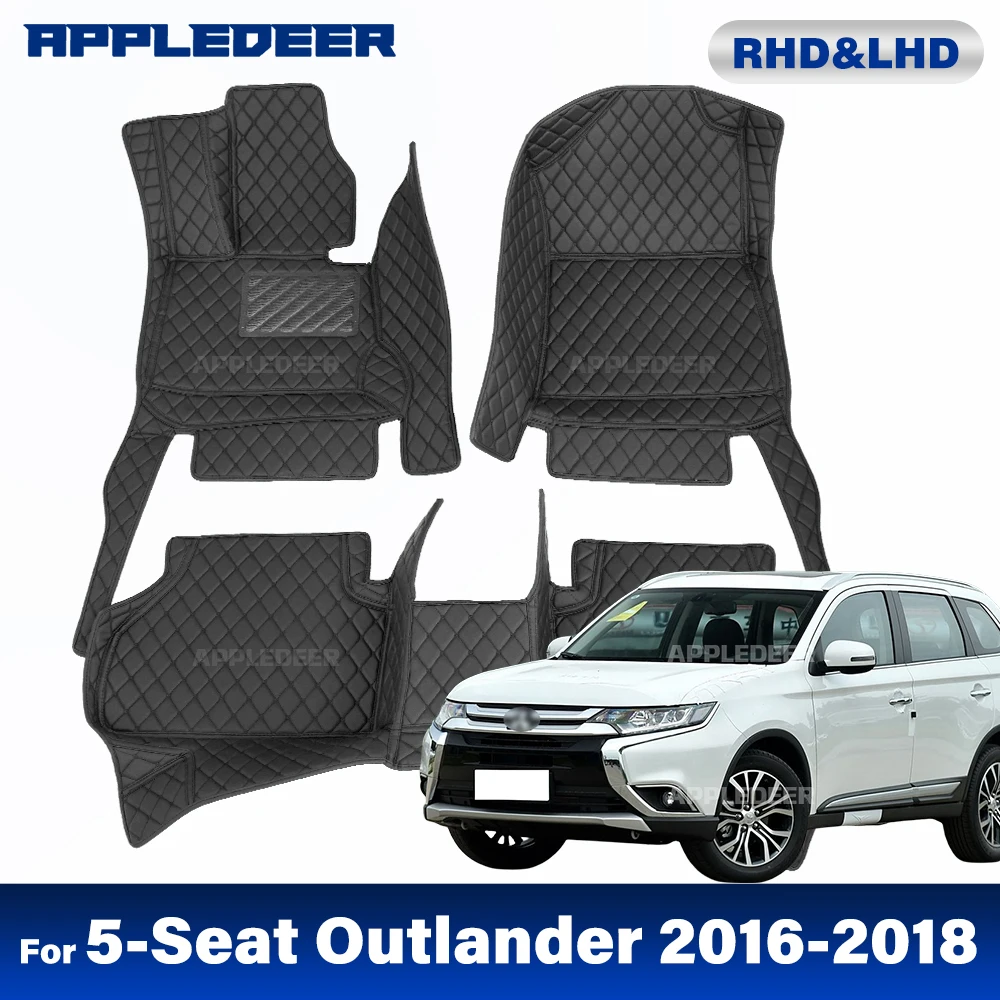 

Car Floor Mats For Mitsubishi Outlander 5 Seats 2016 2017 2018 Custom Foot Pads Carpet Cover Interior Accessories