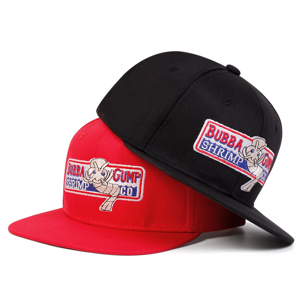 Outdoor Forrest Bubba Gump Red Cap Shrimp CO. Gorra de Béisbol con Diseño de Forrest Gump, Bordado Impreso, Gorras Deportivas para Disfraces y Cosplay