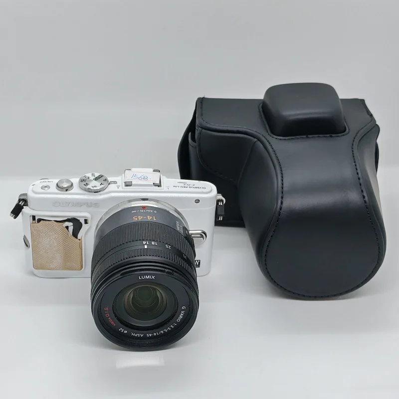 EPL6 EPL5 PU Leather Camera Bag Case Cover For Olympus E-PL5 E-PL6