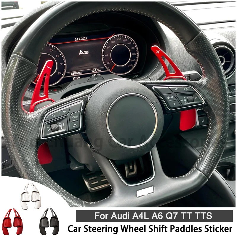 

Car Steering Wheel Shift Paddle Shifter For Audi A4L A6 Q7 TT TTS Aluminum Shift Paddle Extend Extension Interior Accessories