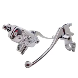 1 Pair Universal 22MM Chrome Motorcycle Front Brake Master Cylinder Hydraulic Clutch Levers Eagle Pattern Alloy Disc Parts