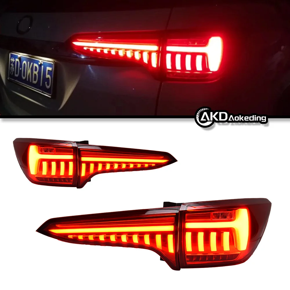 Taillight For 15-19 Fortuner Tail Lights With Sequential Turn Signal Animation Brake Parking Lighthouse Facelift