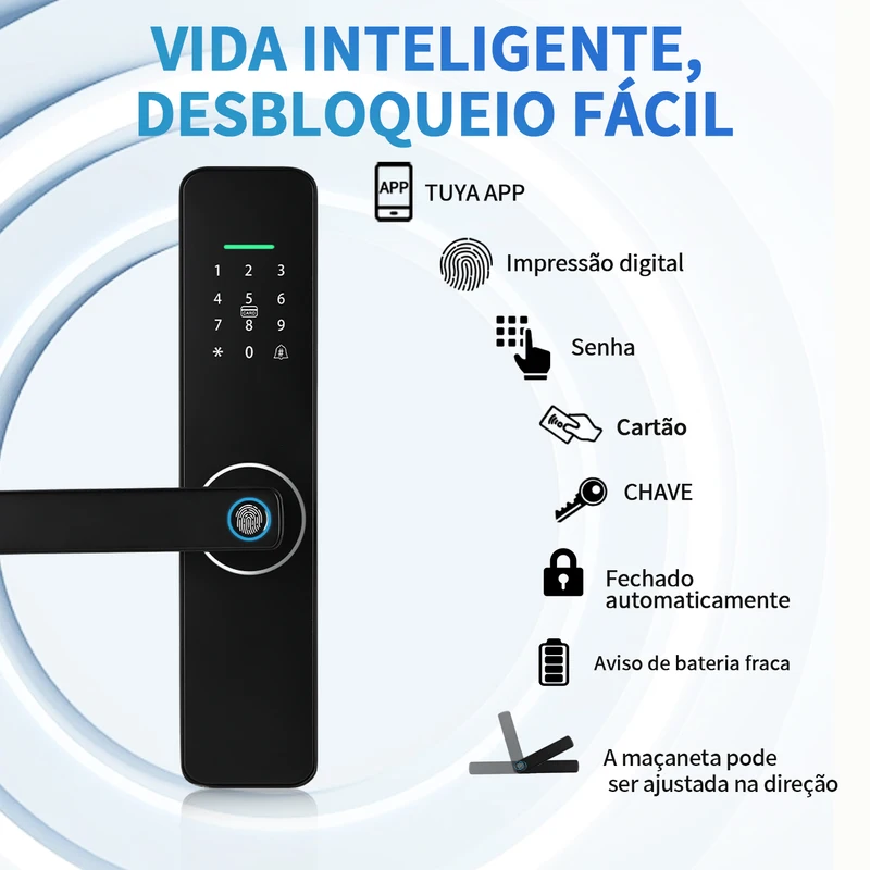 Fechadura Eletrônica Digital Smart Tuya WiFi — foto 3