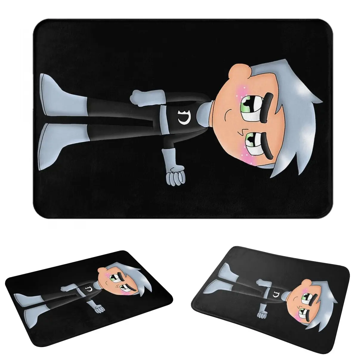 Danny Phantom Anti-slip Doormat Floor Mat Sand Scraping Carpet Rug for Kitchen Entrance Home Balcony Footpad Mats