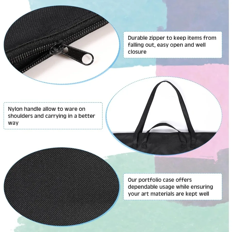 Borsa per portafoglio artistico di grandi dimensioni 48 x 36 pollici con tracolla in nylon Design impermeabile per riporre cartoline e dipingere Sk