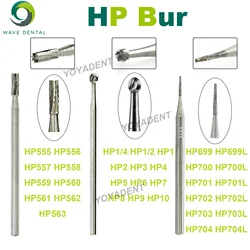 Onda dental burs carboneto de tungstênio burs hp dia.2.35mm brocas odontológicas morangos para nariz reto cone handpiece 5 unidades/pacote