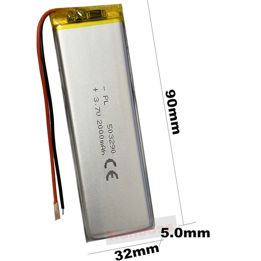 1-10PCS 503290 503590 2000mAh Polymer Lipo Battery for MP3 MP4 GPS DVD tablet pc 7 8 9 inch bluetooth keyboard KBD67 lite bv370
