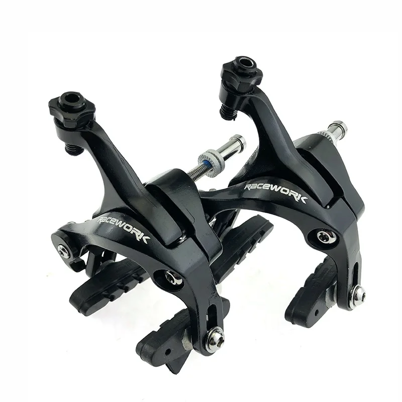 RACEWORK Road Bike Dual Pivot Calipers Bicycle Brake Racing Aluminum Side Pull Caliper Front Rear With Brake Pads