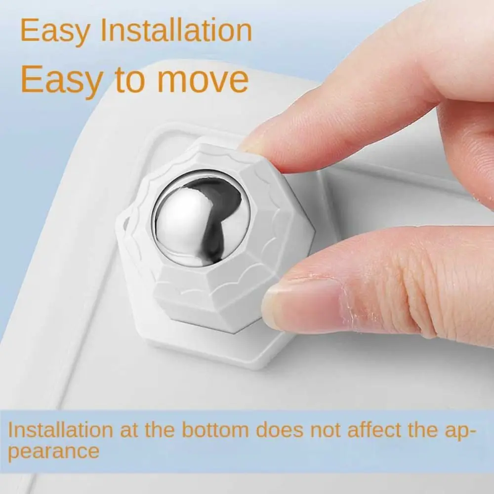 Poulie Rotative Auto-Adhésive pour Meubles, Résistante à 360 °, Roue Universelle, Mini Roues à Percussion, Roulettes de Base