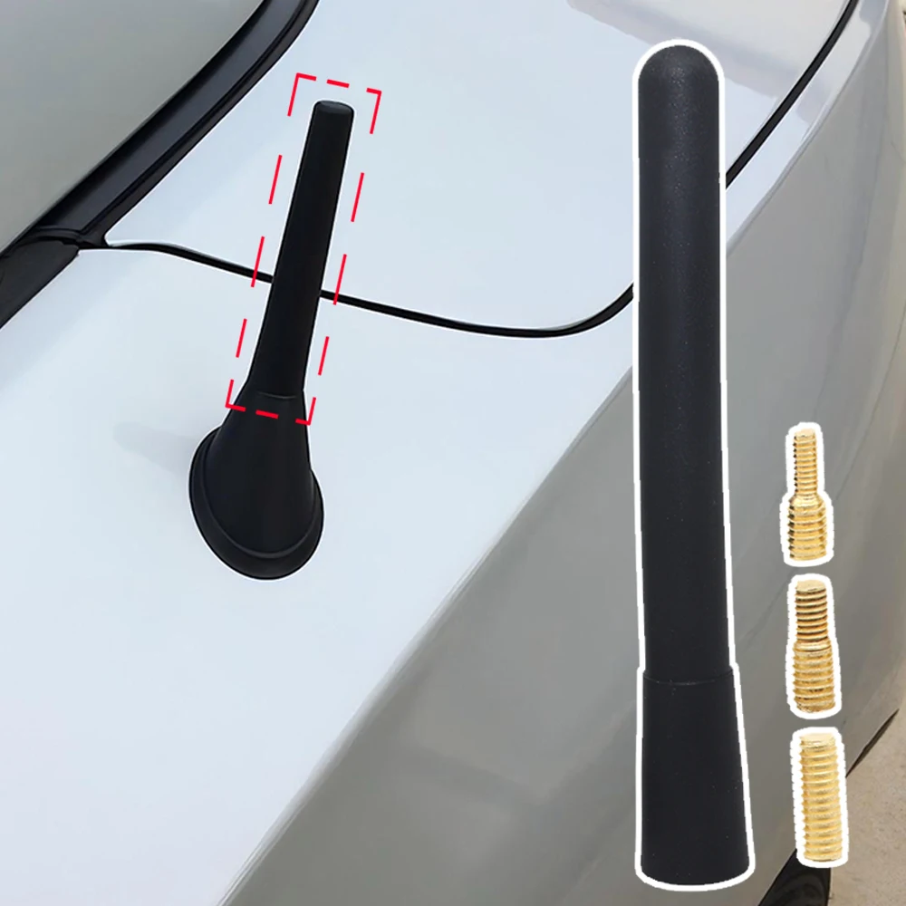 

Universal AM/FM Car Bee Sting Stubby Aerial Mast Antenna Radio Roof Mount Sport Short Rod 9.7cm/3.82in Antennas Styling Body