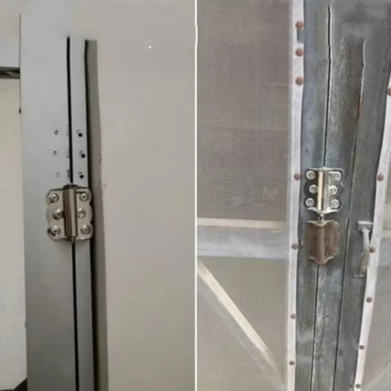 2PCS Stainless Steel Butterfly Hinge Automatic Closing Door Closer  Swing  Screen Window Spring Hinge