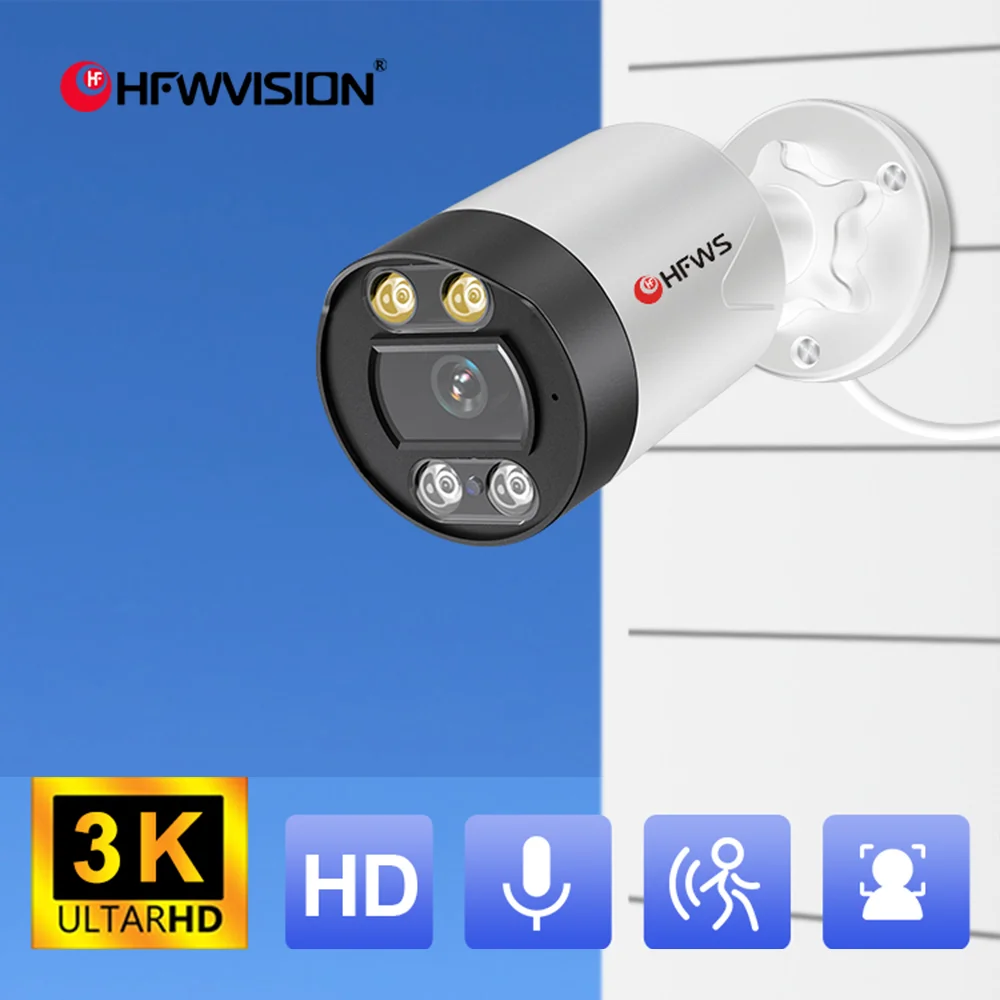 hfwvision-3mp-poe-ip-camera-audio-recording-cctv-security-monitoring-camera-waterproof-ip66-outdoor-home-video-h265