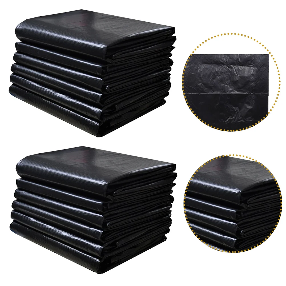 

50pcs Large Plastic Garbage Bags 60x90x24 Strong Heavy Duty Black Trash Bags for Hotel Restaurant Construction Gardening Waste