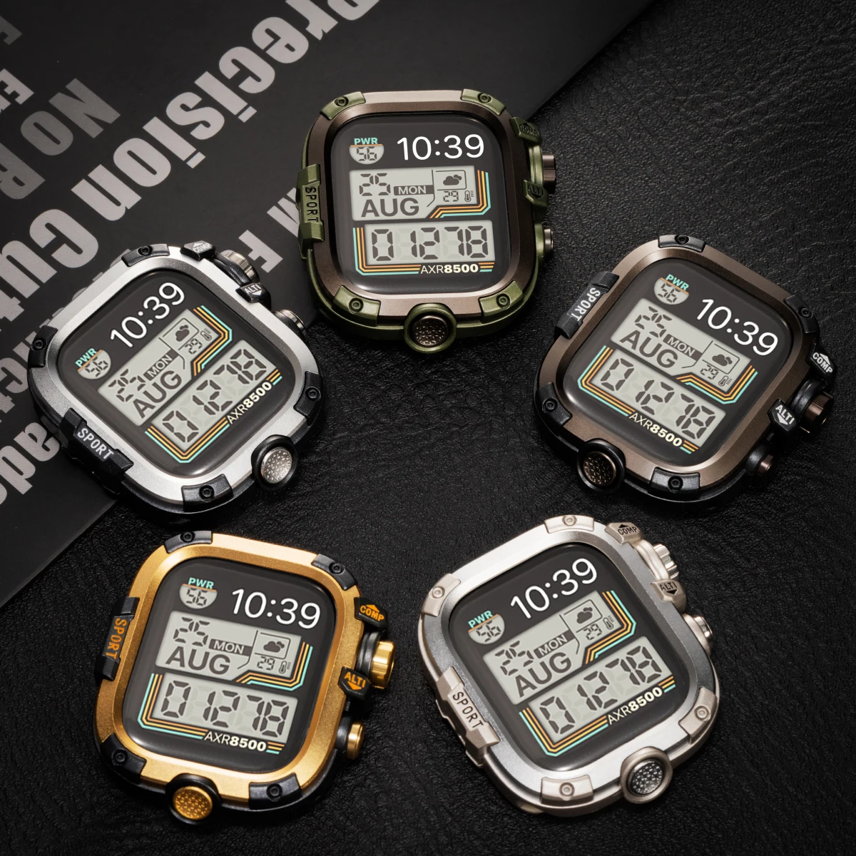 حافظة معدنية مقاومة للماء لسلسلة ساعات أبل 9 8 7 45 مللي متر 6 5 4 SE 44 مللي متر واقي شاشة ممتص للصدمات لملحقات IWatch 10 46 مللي متر