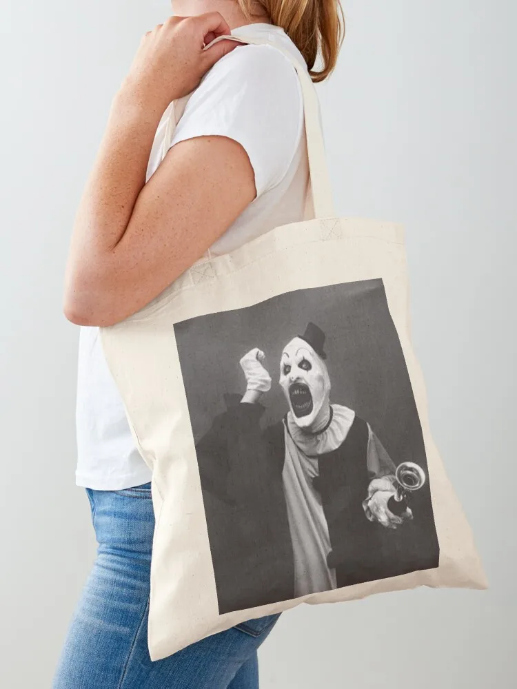 Terrifier art the clown horror Tote Bag bags for women Women's beach bags female bag shopping bag Canvas Tote