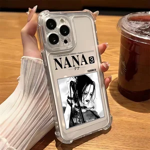 iPhone 16 15 14 13 12 11 MINI MINI MAX X XR XSMAX 7 8 PLUS SE2020ショックプルーフ透明カバーのためのアニメOOSAKI NANA電話ケース 10ベストセールスナナケース-4