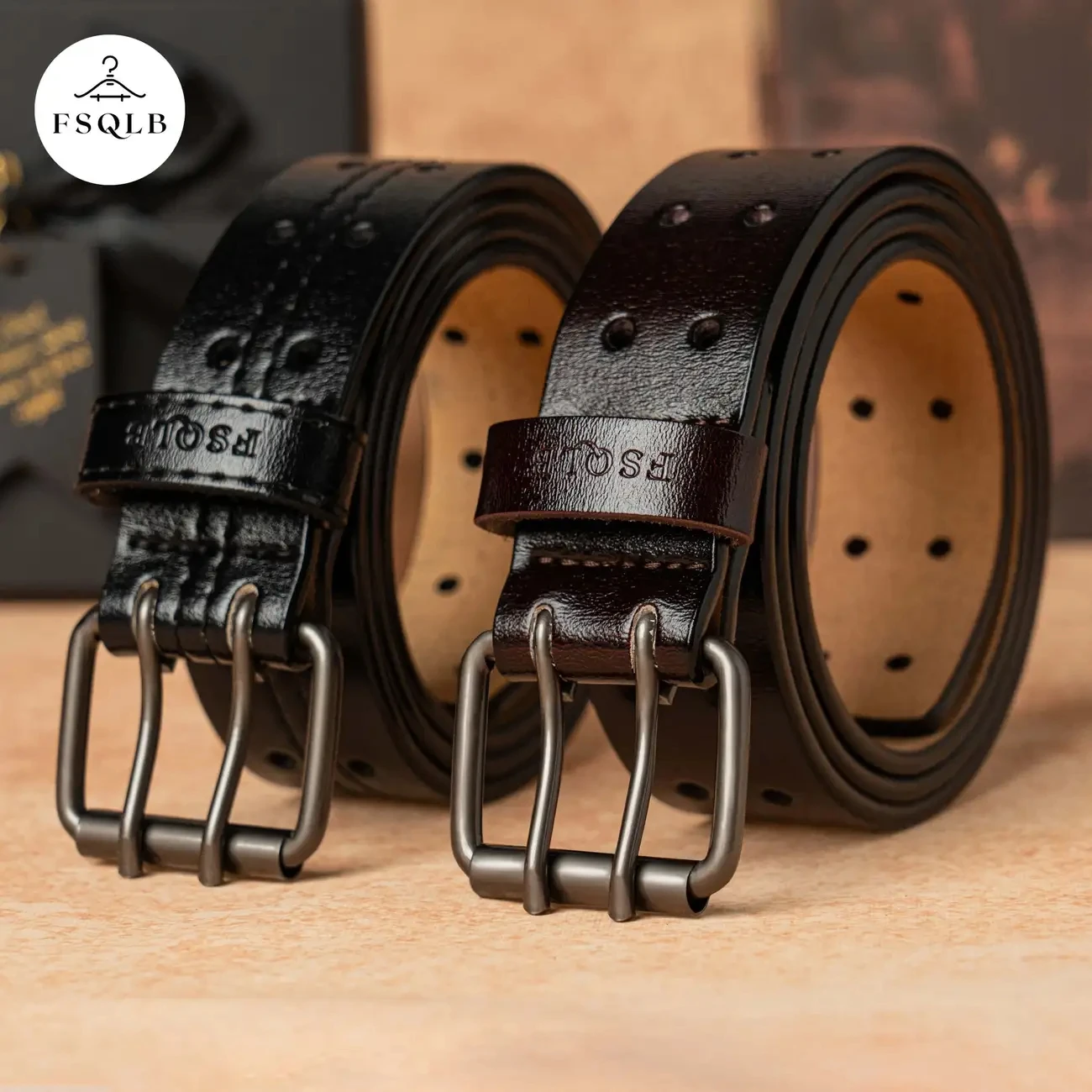 Herren-Gürtel Vintage Nadel-Schnalle Hochwertige Luxusmarke Modischer Gürtel für Herren-Jeans Vielseitiger Rindsleder-Gürtel für Herren – Detail 2