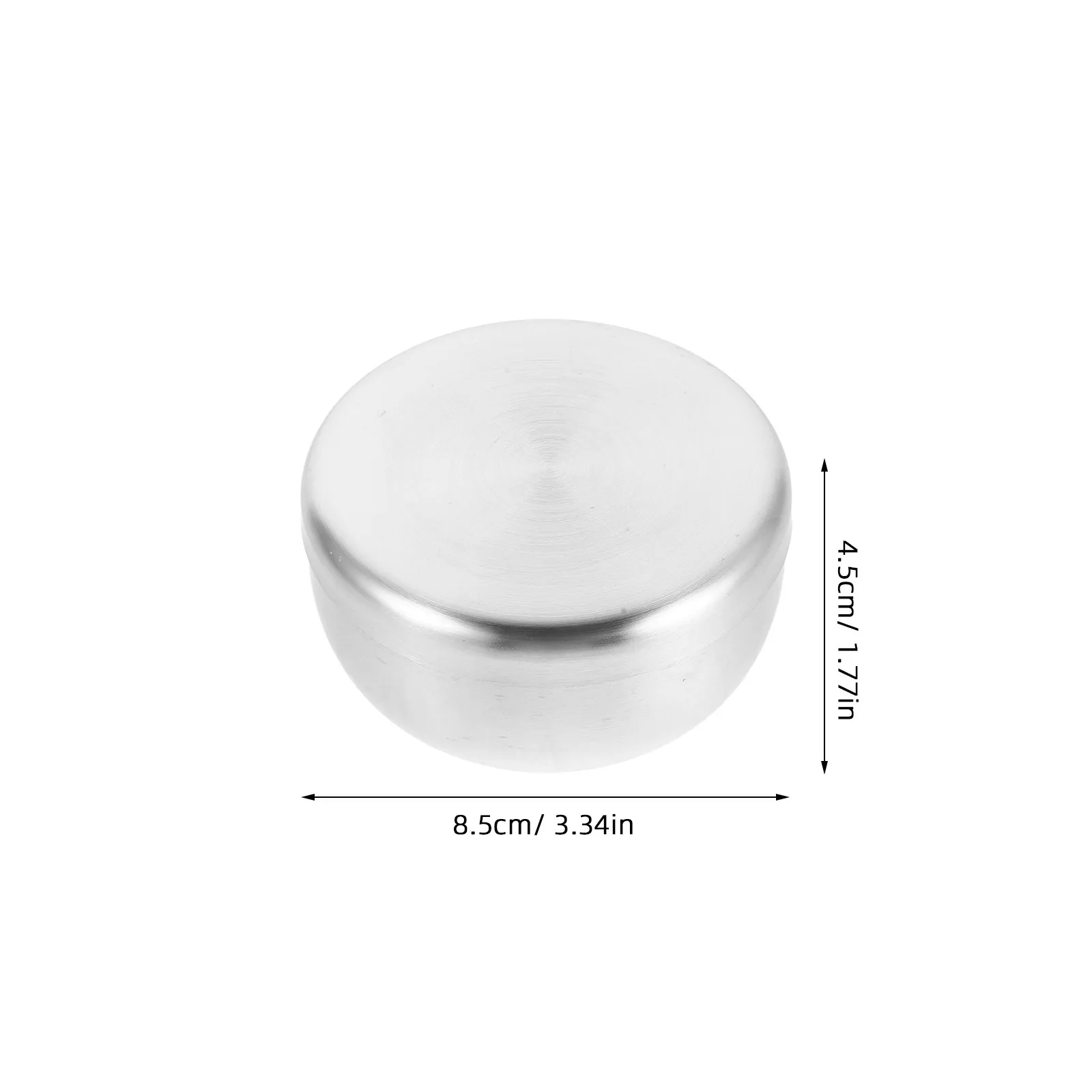 4-teiliges Edelstahl-Rasierschalen-Set, Runde Metallbecher mit Deckel, Multifunktionale Rasiercreme-Schale für Männer, Reise-Seifenschaum-Schale