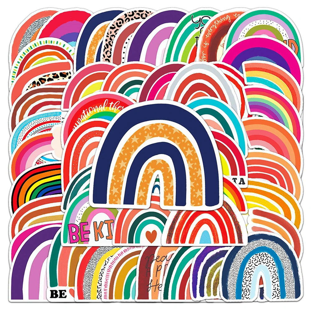 

10/30/50pcs Funny Colorful Rainbow Bridge Stickers Cartoon Creative Graffiti Sticker Stationery Notebook Phone Decals Toys Gift