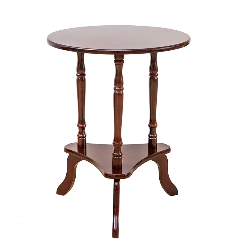 

European small coffee table round small table American telephone table small square table living room corner balcony solid wood