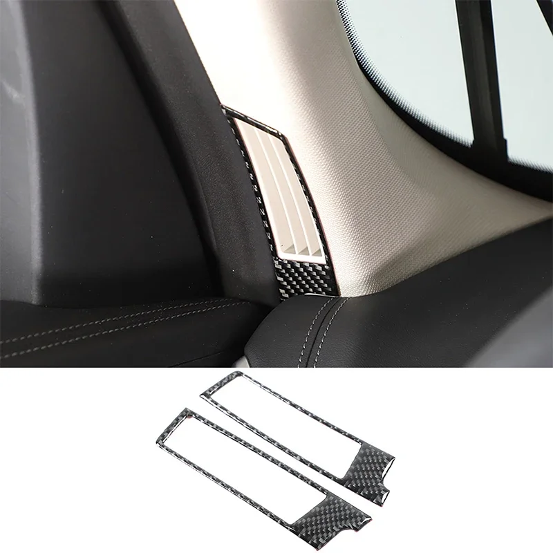 

For BMW X1 U11 2023-2025 Soft Carbon Fiber Car A-pillar Air Outlet Sticker Car Interior Accessories