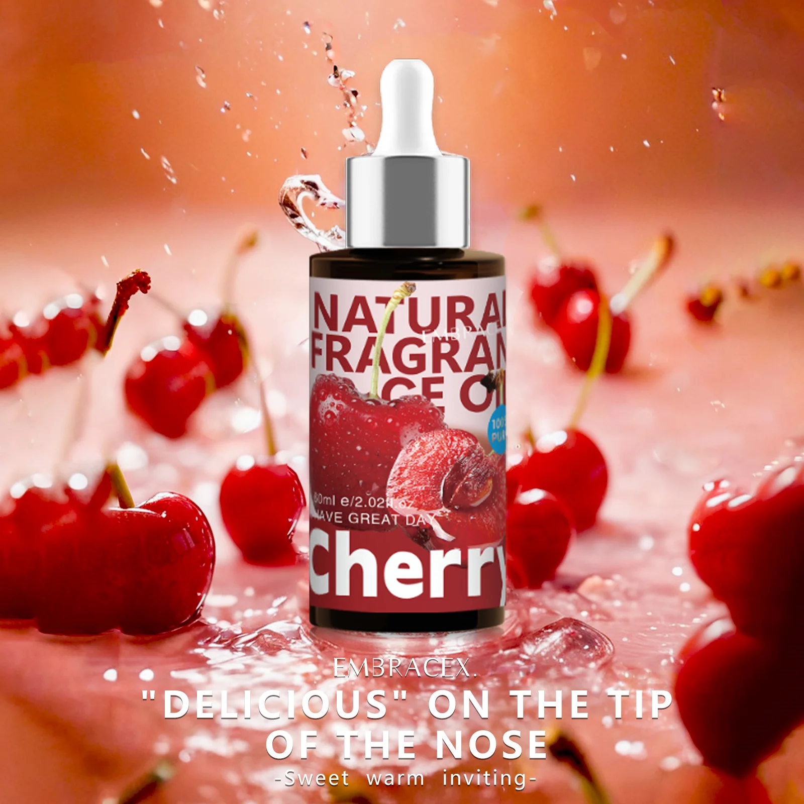 

60 мл эфирное масло вишни, фруктовый аромат, сладкий аромат, долговечная свеча для изготовления автомобилей, ароматерапия, подарок для друзей