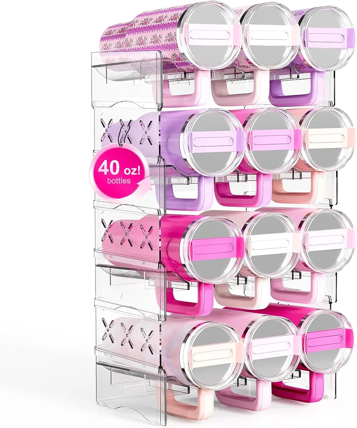 

Органайзер для бутылок с водой, складная подставка для больших стаканов, для кухонного шкафа (на 12 бутылок)