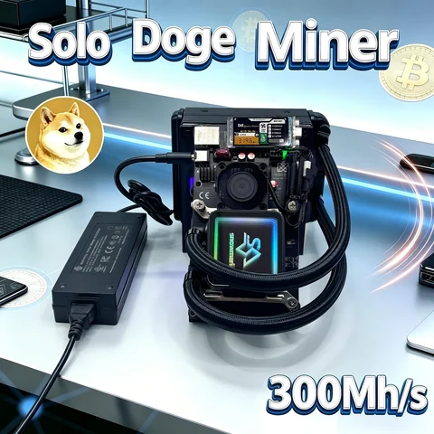 NEXUS L1 Hydro Miner Doge Solo Miner 300MH/s Scrypt Mining Machine Low Power 65W LTC DOGE Miner with Display USB Crypto Miner