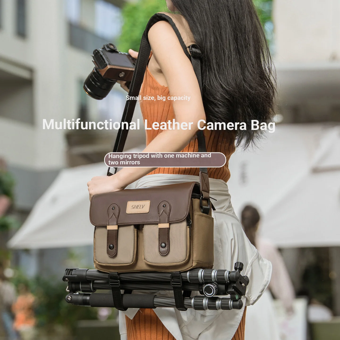 Camera Bag for Fujifilm XE5 XT50 XM5, Canon R50 R62, Sony A7C2 ZVE10, Nikon Z30 ZF Mirrorless Storage Bag Portable Waterproof