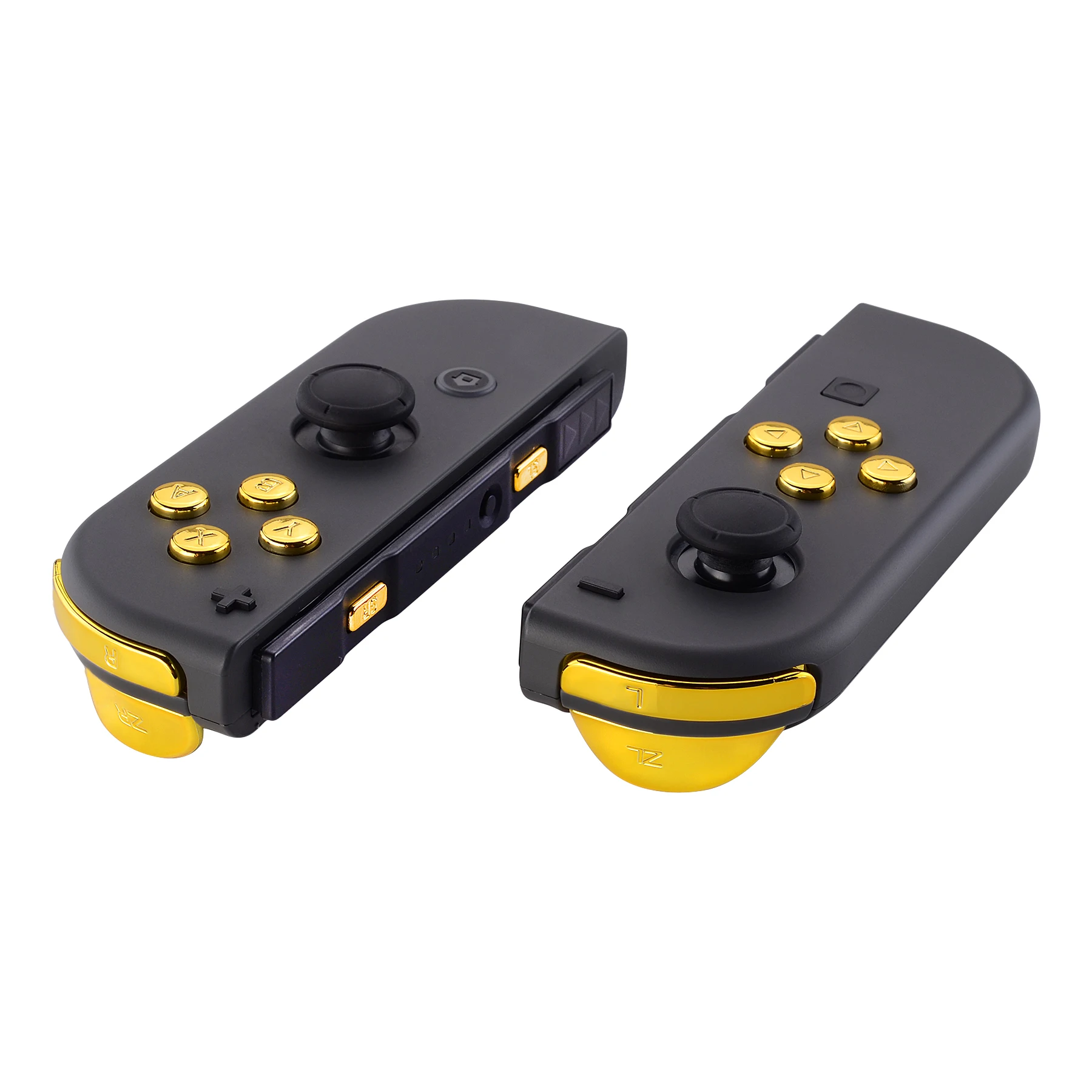 eXtremeRate Full Set Buttons with Tools for Nintendo Switch & OLED JoyCon, Chrome Replacement ABXY SR SL L R ZR ZL Trigger