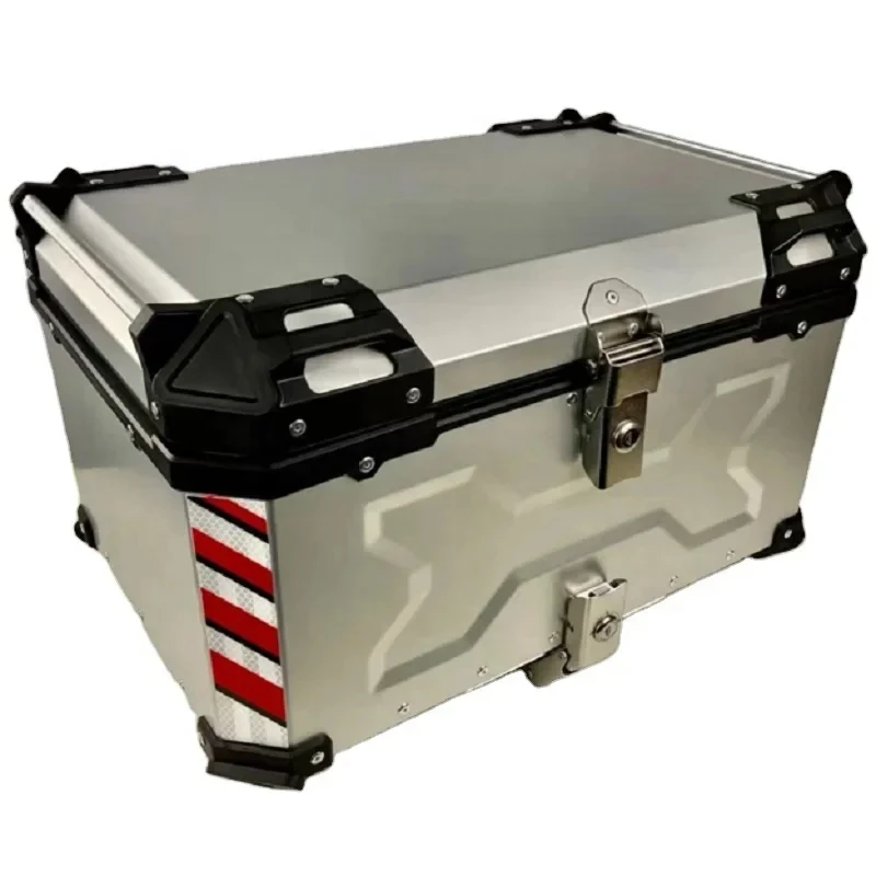 Factory Hot Selling  65L Waterproof Top Box Motorcycle Aluminum Alloy Top