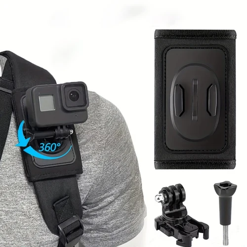 360 ° Bolsa de rotación para mochila, soporte con correa para el hombro para GoPro 13 12 11 DJI Action 5Pro 4 3 OSMO 360 Insta 360 X5 X4, accesorio de soporte