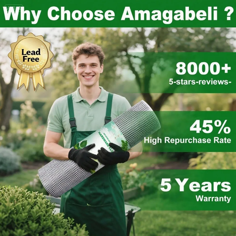 لفة شبكية سلكية ملحومة مجلفنة 1/2 بوصة - 48 بوصة × 50 قدم لسياج الحديقة وحظيرة الدجاج ومكافحة الآفات #6