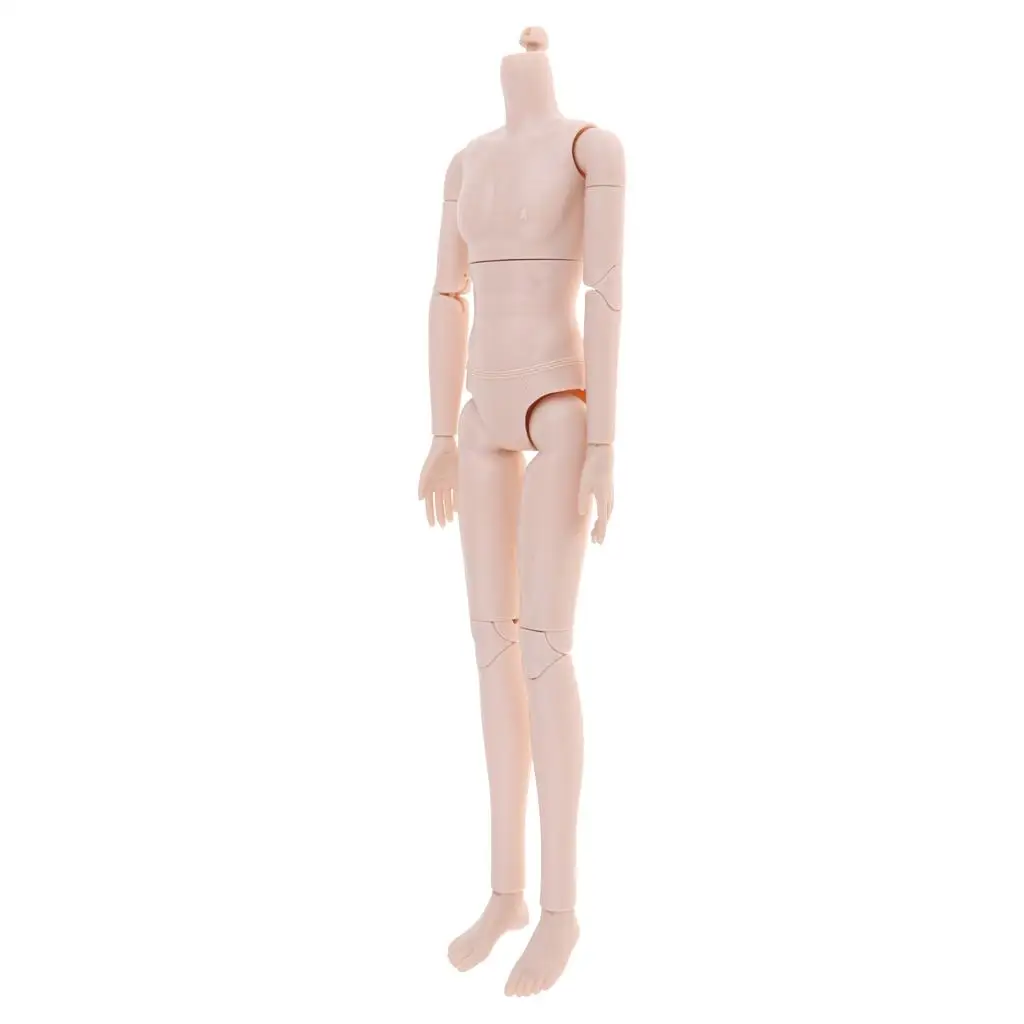 Ball Jointed Male Doll Body 1/6 Scale Plastic Nude BJD Boy Body Movable for Customizing Dolls and Blythe Outfits