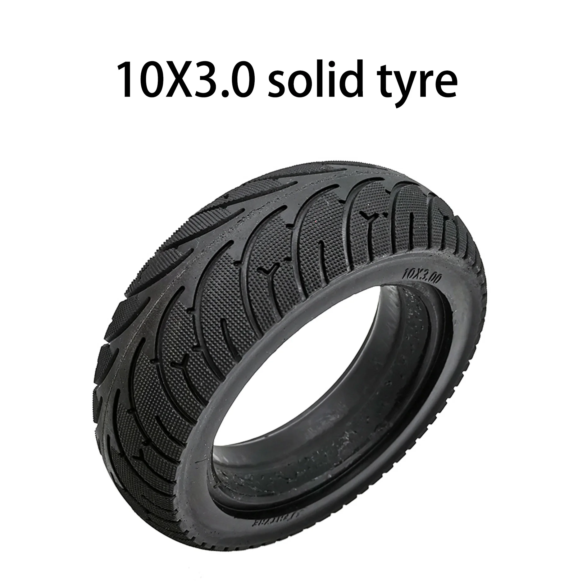 10 Inch 10X3.0 Solid Tire Non-Slip Wear-Resistant Thick Rubber, Maintenance-Free and Puncture-Resistant Tire