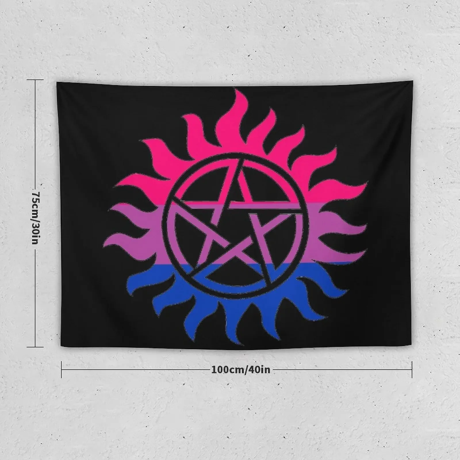 Anti possession symbol bi pride Tapestry Cute Decor Bedroom Decorations Tapestry