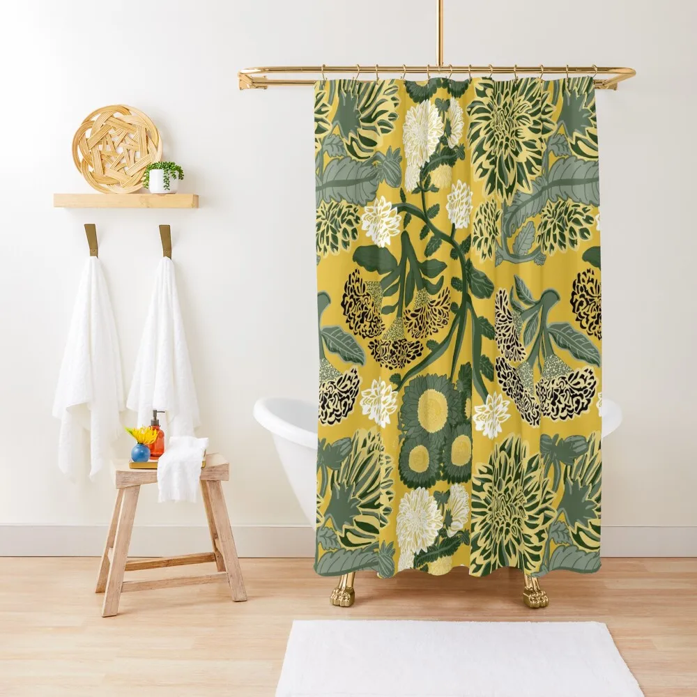 

Victoria era Flowers pattern Shower Curtain Transparent Bathroom Shower Waterproof Fabric Shower Bathroom Accessories Curtain
