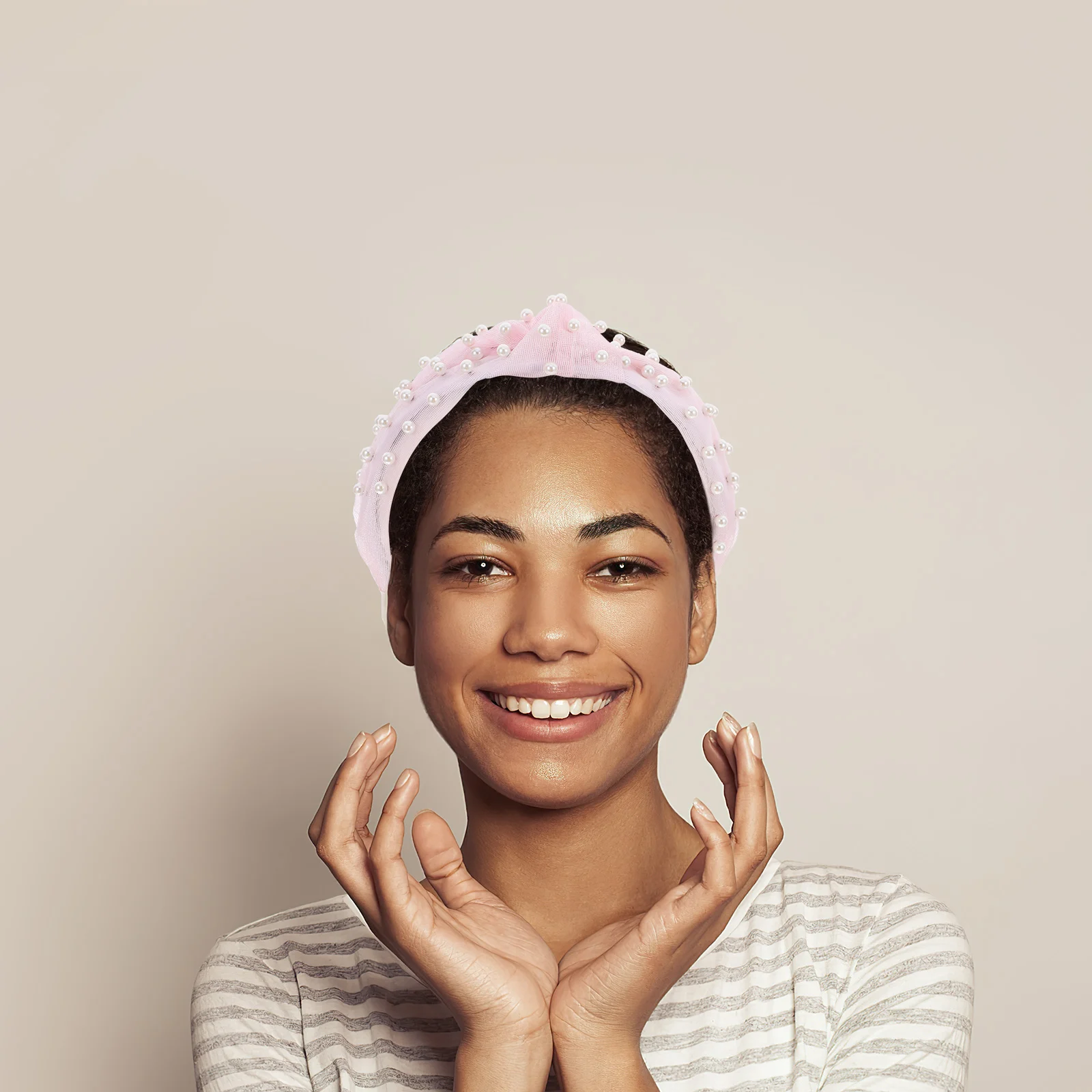 

2pcs Pearl Headband For Women Wide Fabric Hairband Skincare Face Washing Headbands Makeup Spa Padded Band Hair Accessory Hoop