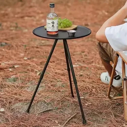 야외 소형 원형 테이블, 캠핑 레저, 초경량 휴대용 피크닉 정원 테이블, 커피 테이블, 찻상 식탁 