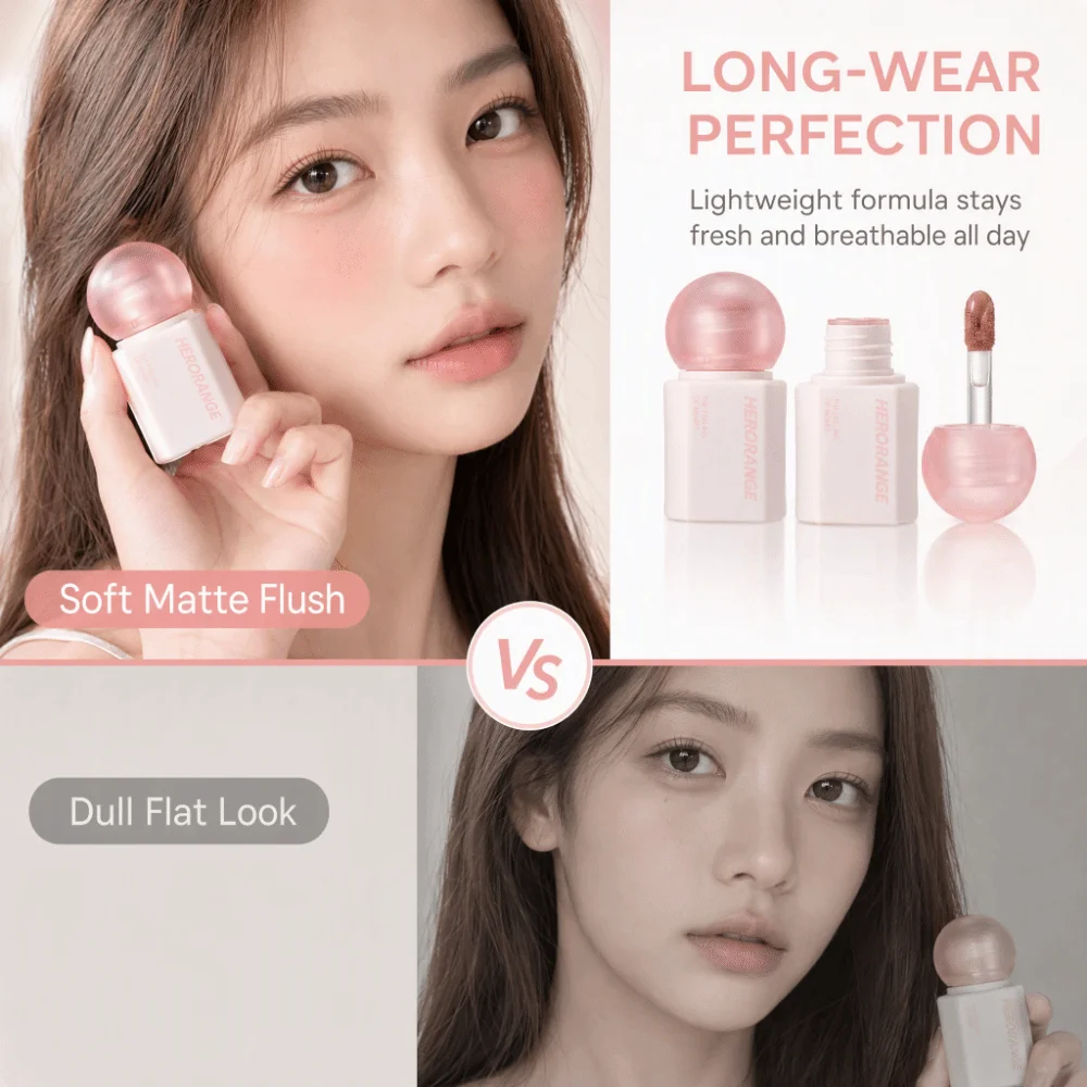 Soft Matte Liquid Blush Wand Brightening Low Saturation Makeup Blush Stick Lasting Highlighter Contour Stick Beauty & Health