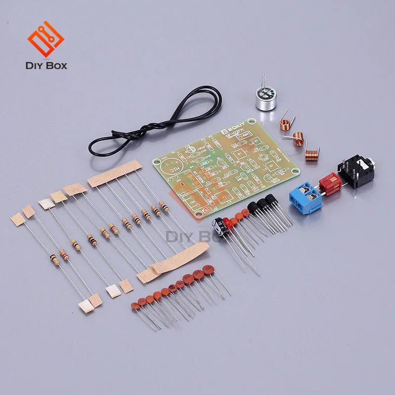 FM Wireless Transmitter Module DIY Kit 88-108MHz Electronic Frequency Microphone Stereo Radio Board Parts Adjustable DC 3V 6V