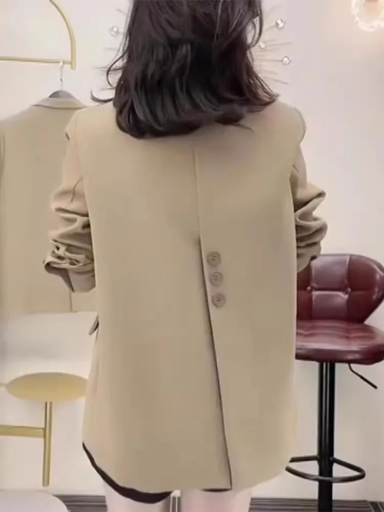 

Casual ort Women's Jaet Korean Design Spring Autumn New Sle Profional Rear Slit Commute Wind Straight Tube pe