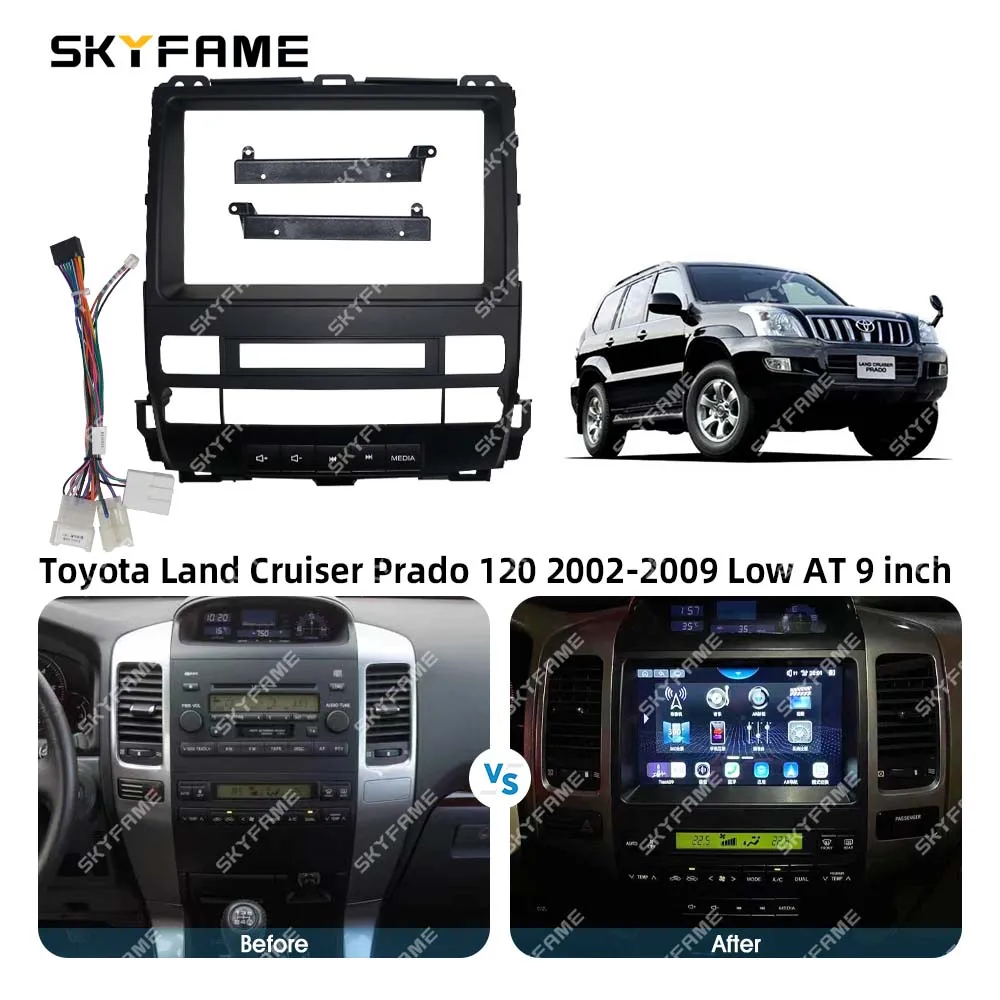 SKYFAME, автомобильная рамка, адаптер для Android, аксессуары для панели для Toyota Prado Land Cruiser 120 Lc120