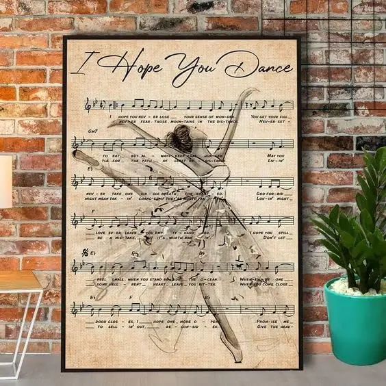 Metal Signs I Hope You Dance Tin Sign Cafe bar Home Wall Art Decoration Retro Metal Tin Sign