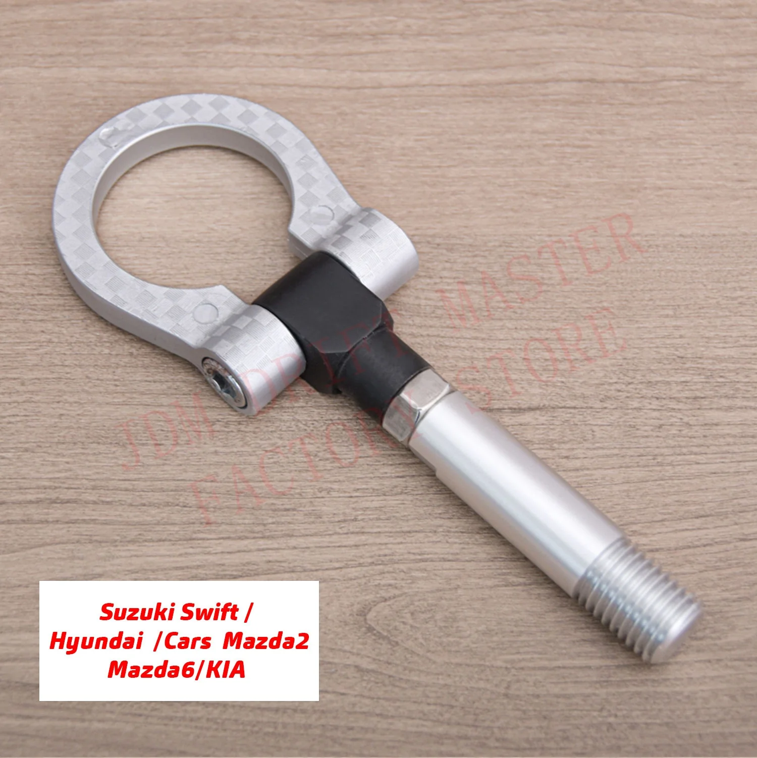 JDM Carbon Fiber Billet Aluminum Screw-On Front Rear Auto Tow HooK Ring Kit For Volkswagen/Toyota/SUZUKI Swift