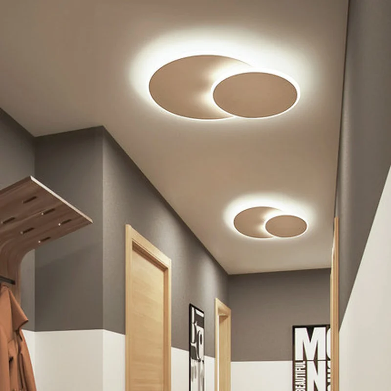 Rotatable Ultra-thin moden Ceiling led Chandelier For aisle corridor Bedroom Brown/White fixtures moden Chandeliers lighting