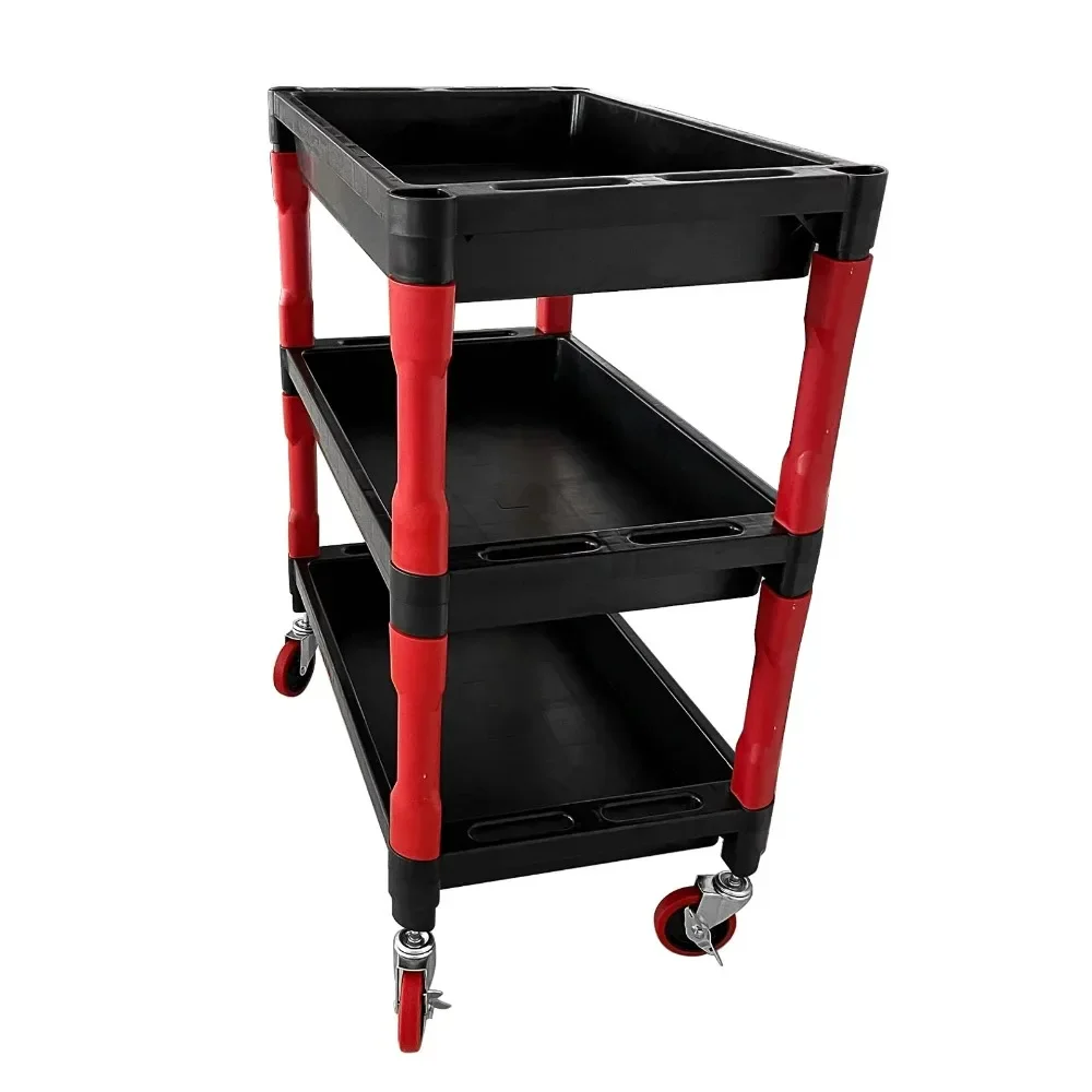 Hyper Tough Heavy Duty Plastic Service Cart 1 Set Pack