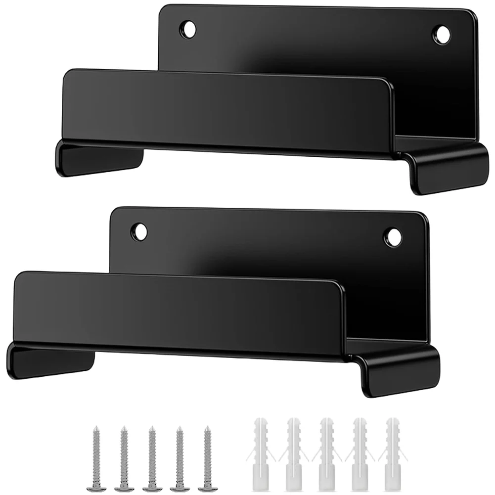 2Pcs Heavy Duty Wall Mounted Ladder Hooks Steel Garage Storage Organizer For Hanging Ladders Folding Chairs Outdoor Furniture