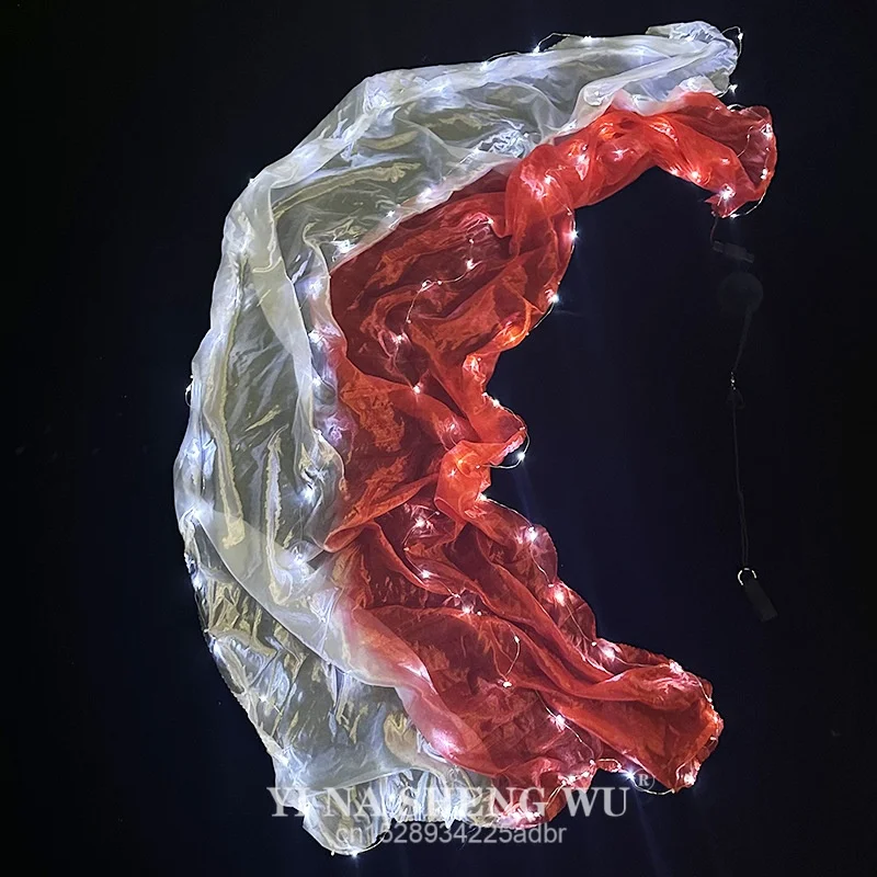 Bola de gasa para juegos de baile, ceremonia de apertura de entrada, accesorios LED, cinta para danza del vientre, lanzamiento de bola de gasa luminosa LED